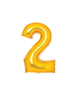 Forma Mediano Numero 2 Oro 51X66cm