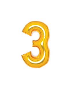 Forma Mediano Numero 3 Oro 50X66cm