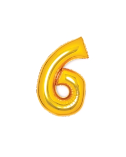 Forma Mediano Numero 6 Oro 46X66cm