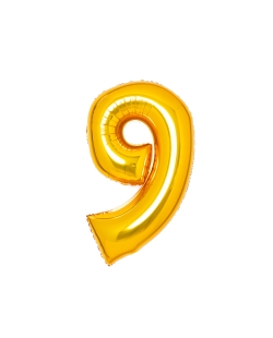 Forma Mediano Numero 9 Oro 47X66cm