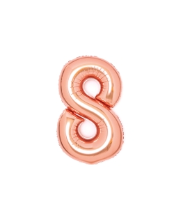 Forma Mediano Numero 8 Rosa Dorado 49X66cm