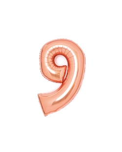 Forma Mediano Numero 9 Rosa Dorado 47X66cm