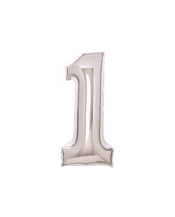 Forma Mediano Numero 1 Plata 35X66cm