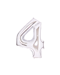 Forma Mediano Numero 4 Plata 51X66cm