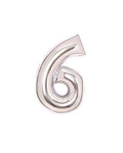 Forma Mediano Numero 6 Plata 46X66cm