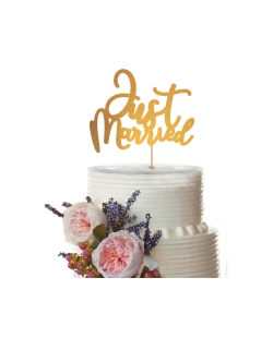 Decor. Tarta Boda Just Married Papel 