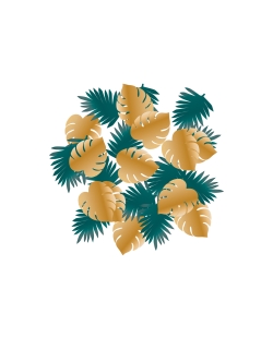 Confeti Hojas Tropical Papel 14gr  