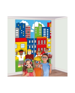 Decor. Pared Kit Party Town Y Acc.Fotos 70 X 101cm