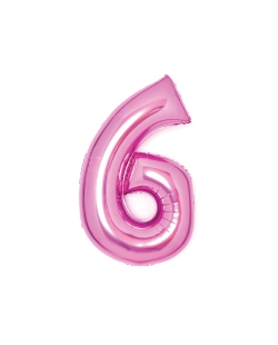 Forma Mediano Numero 6 Rosa 46X66cm