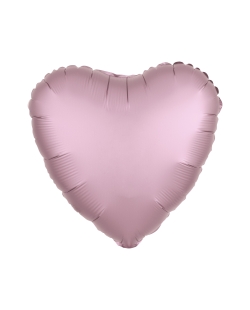 18/43cm Corazon Rosa Pastel Metal 