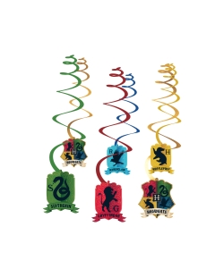 Decor. Colg. Espiral Harry Potter Escudos 60cm 
