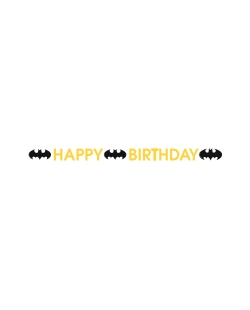 Banderin Letras H.Bday Batman 180X11cm ***OFERTA DTO NO ACUMULABLE