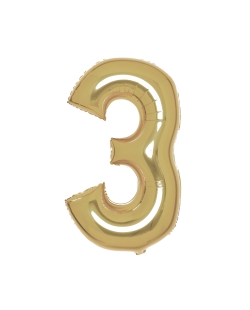 Forma Numero: 3 Oro Blanco 87X52cm