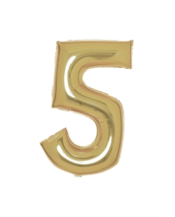 Forma Numero: 5 Oro Blanco 89X55cm