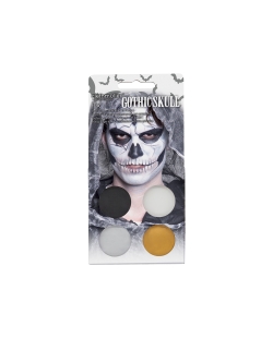 Maquillaje Kit Gotico - Pintura Facial 3.5gr x 4 Y Pincel 