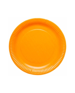 Platos Papel 23cm Naranja Calabaza ***OFERTA DTO NO ACUMULABLE