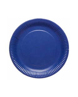 Platos Papel 23cm Azul Arandano 