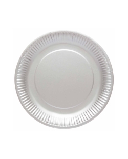 Platos Papel 23cm Plata Grafito 