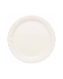 Platos Papel 23cm Blanco Coco 