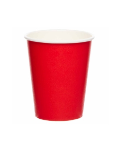 Vasos Papel 237ml Rojo Fiesta 