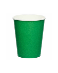 Vasos Papel 237ml Verde Hoja 