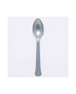 Cucharas Plastico Plata Grafito 17cm ***OFERTA DTO NO ACUMULABLE