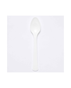 Cucharas Plastico Blanco Coco 17cm 