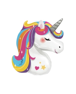 Forma Unicornio Arcoiris Brillante 70X78cm