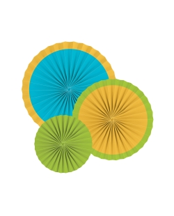 Deco.Colgante Abanico Fiesta Surf Papel 16/28/35cm 