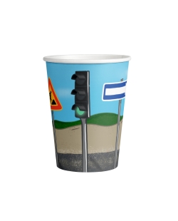 Vasos 250ml Papel Construccion 