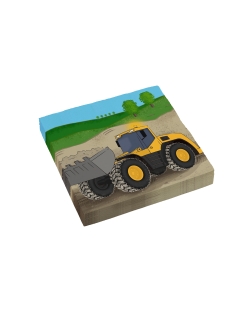 Servilletas 33x33cm Construccion 