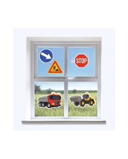 Pegatina Ventana Construccion 