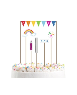 Decoracion Kit Tarta Vuelta Al Cole 15X20cm 