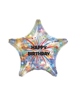 18/48cm Estrella Happy Bday Holografico