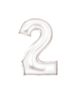 Forma Numero 2 Blanco Seda 86cm