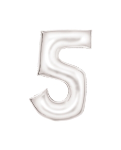 Forma Numero 5 Blanco Seda 86cm