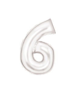 Forma Numero 6 Blanco Seda 86cm