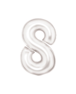 Forma Numero 8 Blanco Seda 86cm