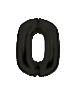Forma Numero 0 Negro Seda 86cm