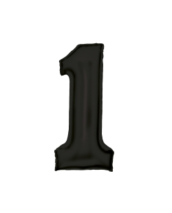 Forma Numero 1 Negro Seda 86cm