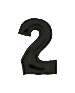 Forma Numero 2 Negro Seda 86cm