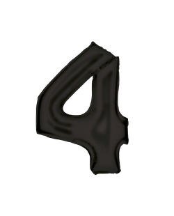 Forma Numero 4 Negro Seda 86cm