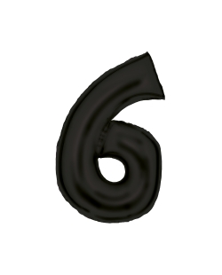 Forma Numero 6 Negro Seda 86cm