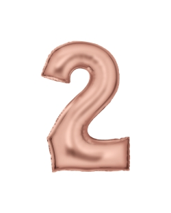 Forma Numero 2 Rosa Dorado Seda 86cm