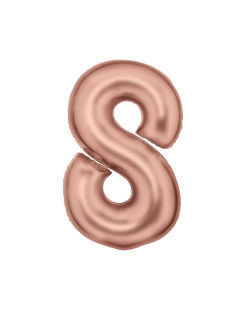 Forma Numero 8 Rosa Dorado Seda 86cm