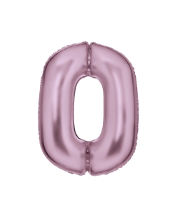 Forma Numero 0 Rosa Pastel Seda 86cm