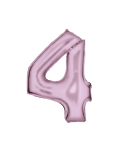 Forma Numero 4 Rosa Pastel Seda 86cm