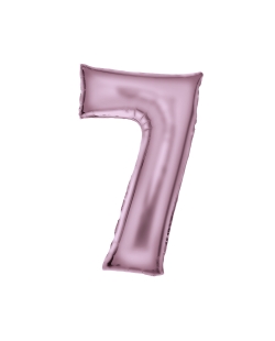 Forma Numero 7 Rosa Pastel Seda 86cm