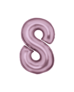 Forma Numero 8 Rosa Pastel Seda 86cm