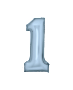 Forma Numero 1 Azul Pastel Seda 86cm